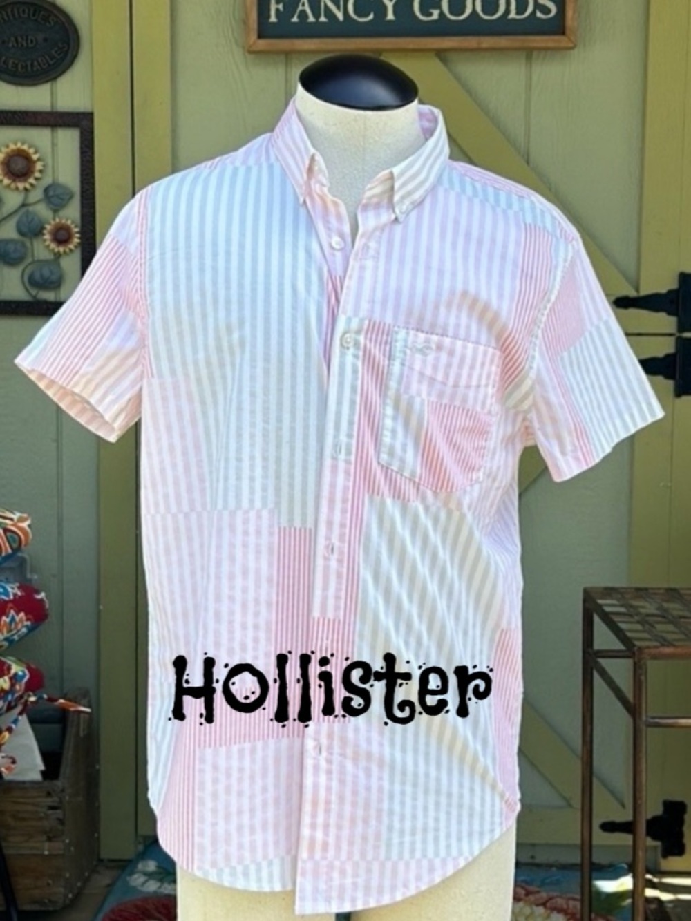 Pink & Gray Stripe Shirt